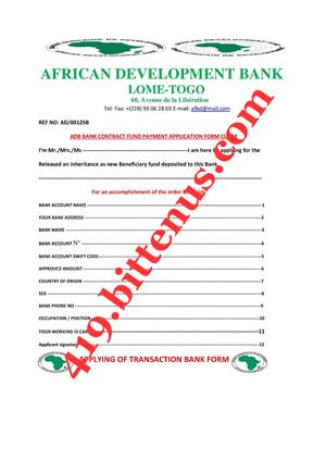 AFRICAN DEVELOPMENT BANK
